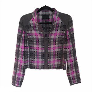 Carlisle Open Weave Crop Zip Front Jacket